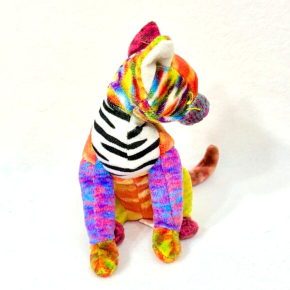 Ty Beanie Baby Kaleidoscope Cat Plush Multicolor Collectible Plush Cat All Tags - Picture 2 of 12
